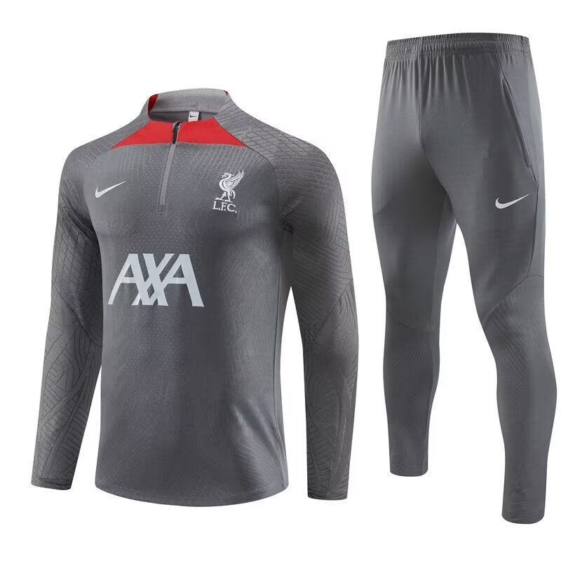 AAA Quality Liverpool 24/25 Tracksuit - Grey/Red